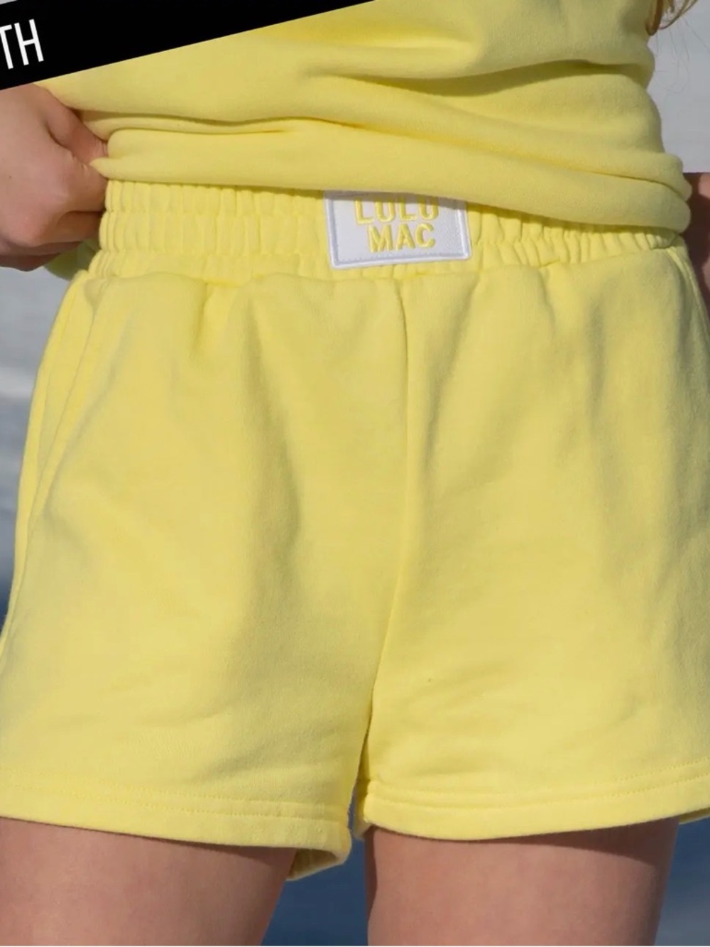 LULU MAC KIDS YELLOW TERRY CLOTH SHORTS
